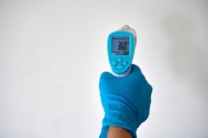 An infrared thermometer 