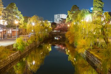 Historical Kurashiki Bikan at Night