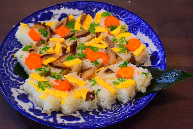 Pretty and colorful kokera sushi