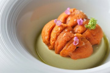 A savory pannacotta with sea urchin that dances on the tip of your tongue