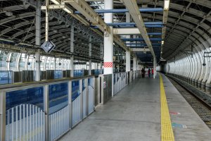 The Shinkansen platforms are clean, convenient and very wide