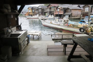 The boathouses of Ine are just beyond Amanohashidate 