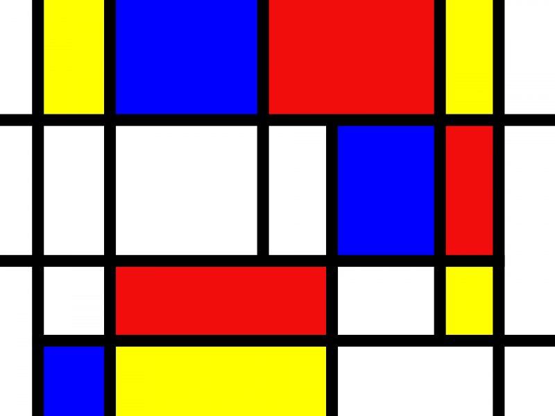 Mondrian became famous for his grid-based art, similar in style to this piece