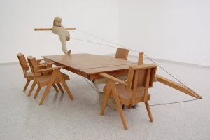 An example of a sculpture created by Mark Manders