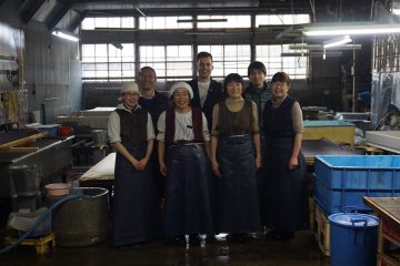 Yanase-san and his family and artisans