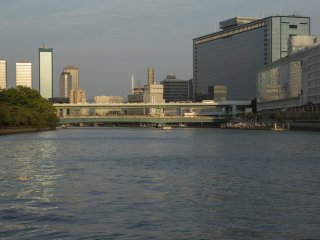 Dividing the city, the Kyu-yodo River is a beautiful site as the sun goes down