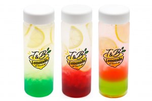 The three lemonade-based drinks on offer