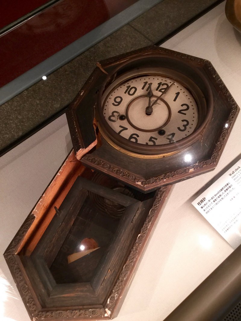 Clock stopped at 11:02 when Nagasaki was bombed
