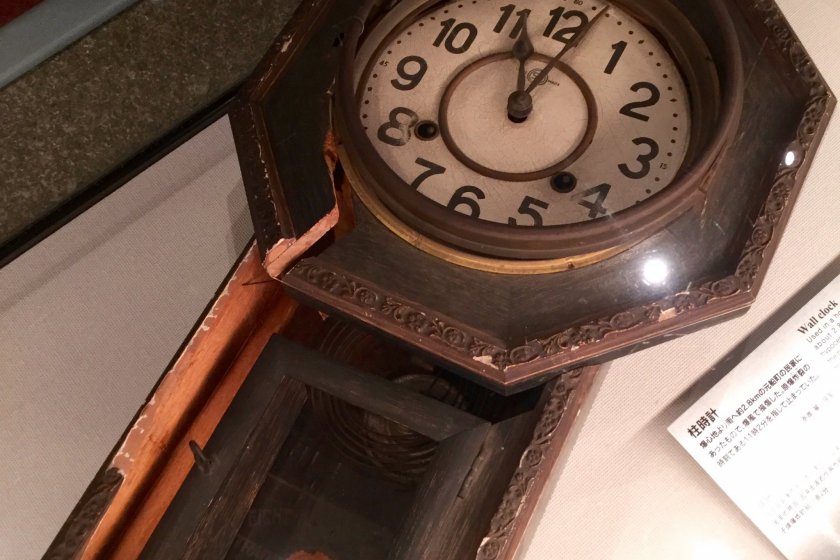Clock stopped at 11:02 when Nagasaki was bombed