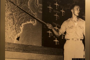 An image detailing an American briefing before an air raid