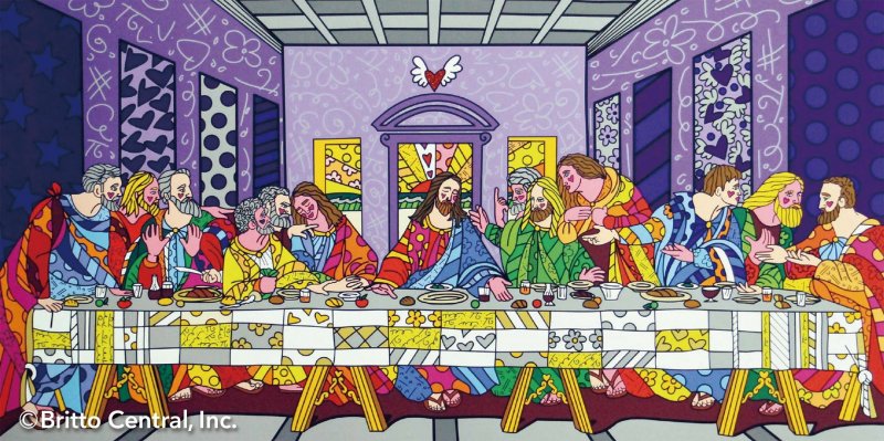 Britto's pop art style depiction of the Last Supper