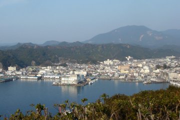 View of Katsuura from the top of a nearby hill
