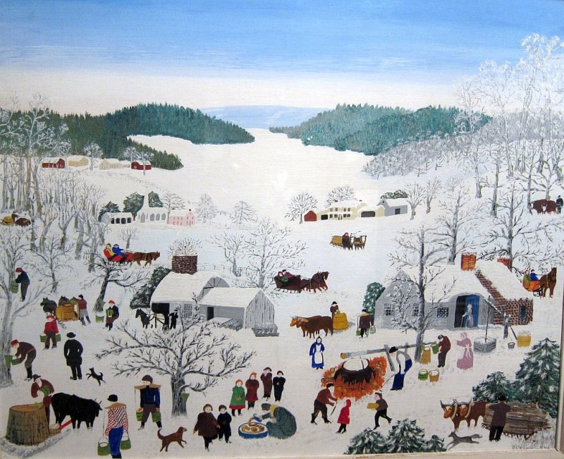 An example of Grandma Moses' painting style