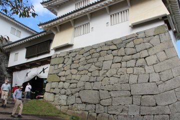 Stone foundations of the castle gate