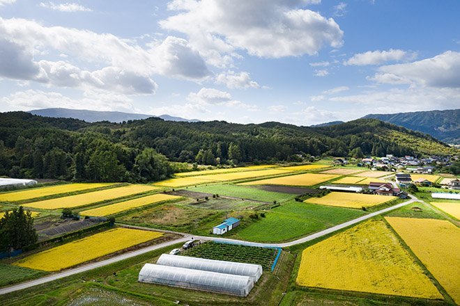 A bird's-eye view of Tono, Iwate Prefecture
