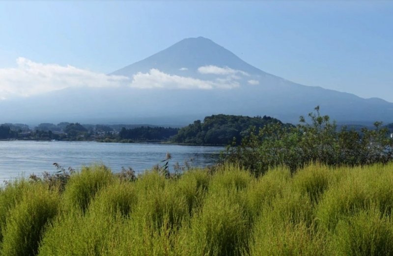 Вид Фудзи-сан и озера Кавагутико