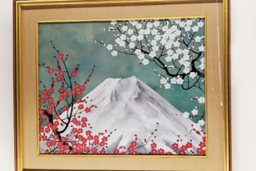 Одна из картин в Музее Фудзиямы 