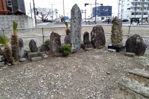 Stone monuments at the Kannon temple
