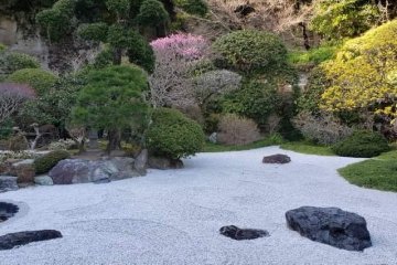 Zen sand and rock garden
