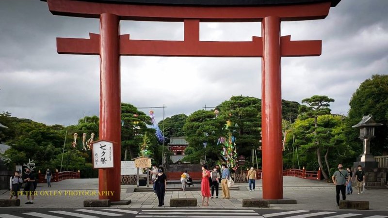 San-no-torii gate with the shrine in the background