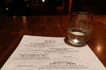 Sake tasting course.