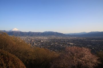 View of Mount Fuji and the Kofu Basin