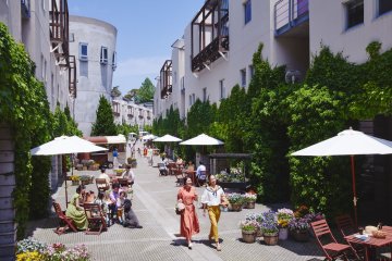 Stroll down a European inspired streetscape in Japan