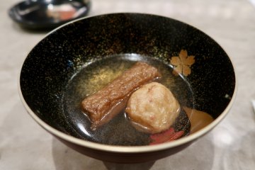 Fish cakes in oden broth