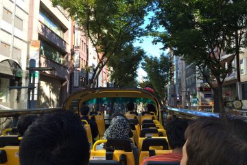 Cruising down the fashionable Dogenzaka street in Shibuya