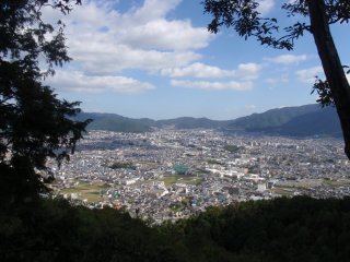 Looking out over the Kyoto suburbs