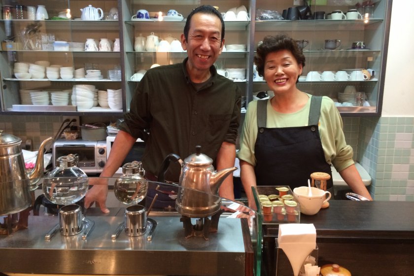 Owners of Pot Luck: Tomio & Kazuko Iwasaki