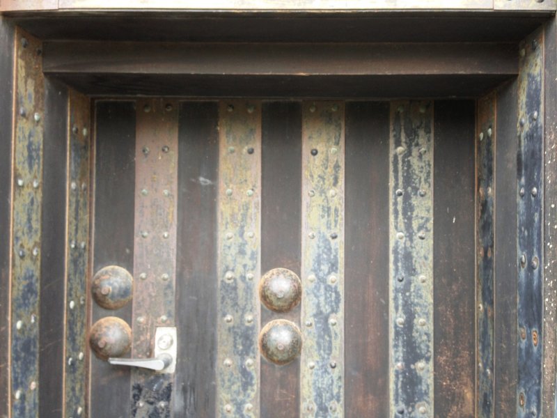 <p>Door Detail at Kishiwada Castle</p>