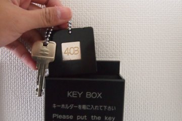 An eco-friendly key concept installed in the rooms of Kita hotel.