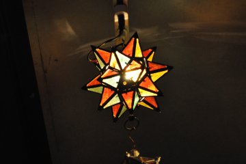 <p>Stained glass accents</p>