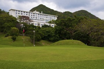 View of the hotel from the golf course