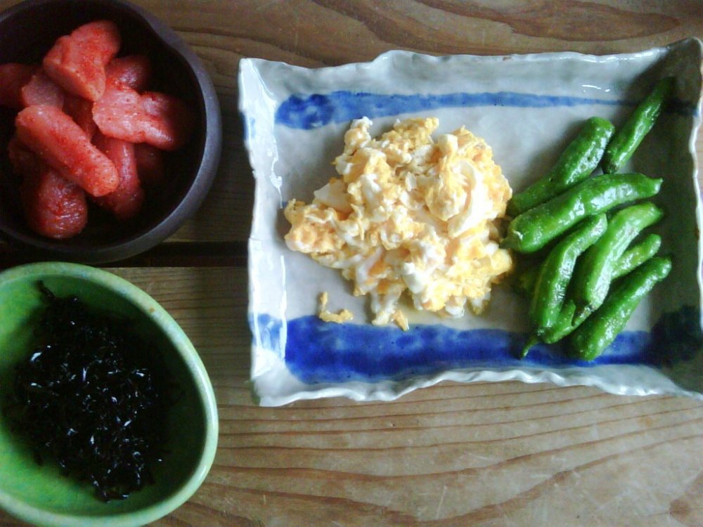 mentaiko (trứng cá cay), trứng và quả dầm ở Mifune