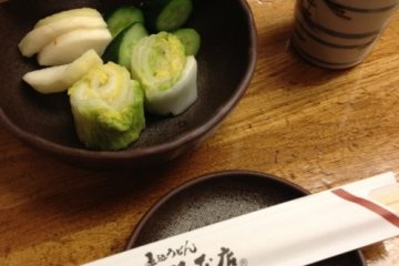Pickles and rice, Yamamotoya.