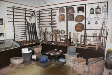 <p>All kinds of agricultural tools and farming necessities are on display</p>