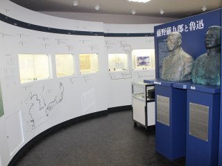 Inside the memorial hall, interesting exhibits of the history and exchanges of Lu Xun and Genkuro