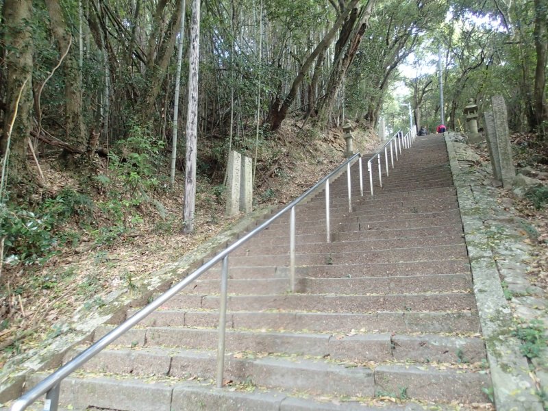 <p>Some of the 330 stone steps leading to the Main Hall</p>