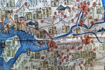 <p>Old map of trading ports of Osaka and Kansai</p>