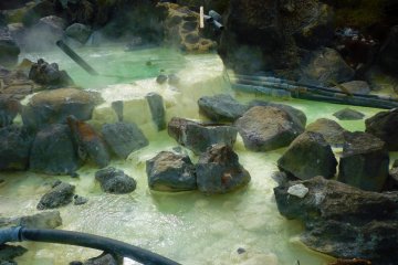 The Sugawa Plateau Hot Springs where you can dip your feet right into the hot spring water coming from a surface spring or you can take a dip in the public baths.