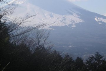 Depending on the weather and time of year, Mt. Fuji should be easy to see and GIGANTIC. In the winter, covered with snow, you would be hard-pressed to find a more beautiful mountain anywhere in the world!