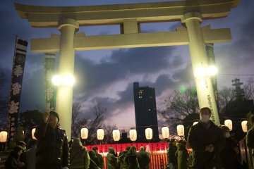 New Year&#39;s Eve at Gokoku Jinja