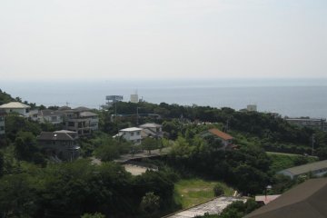 The Onsen Park features beautiful views of Shirahama Beach.