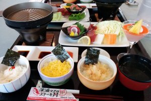 The restaurant serves tasty, wholesome Japanese cuisine.