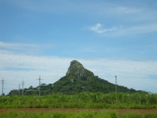 Seen from a distance, Mount Gusuku&nbsp;stands out
