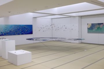 <p>The small space still has room for a variety of different works</p>